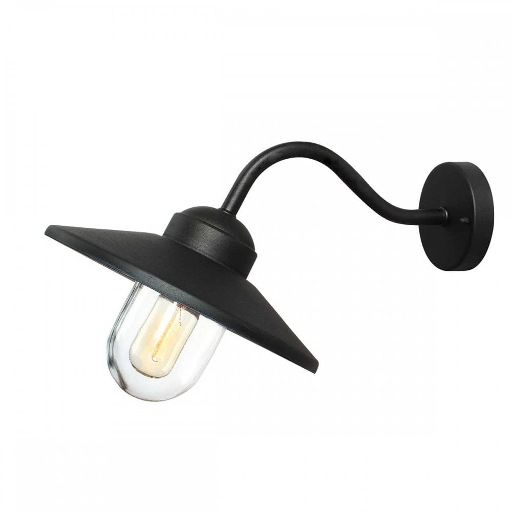 KLAMPENBORG-BK Klampenborg Outdoor 1 Light Wall Lantern Black