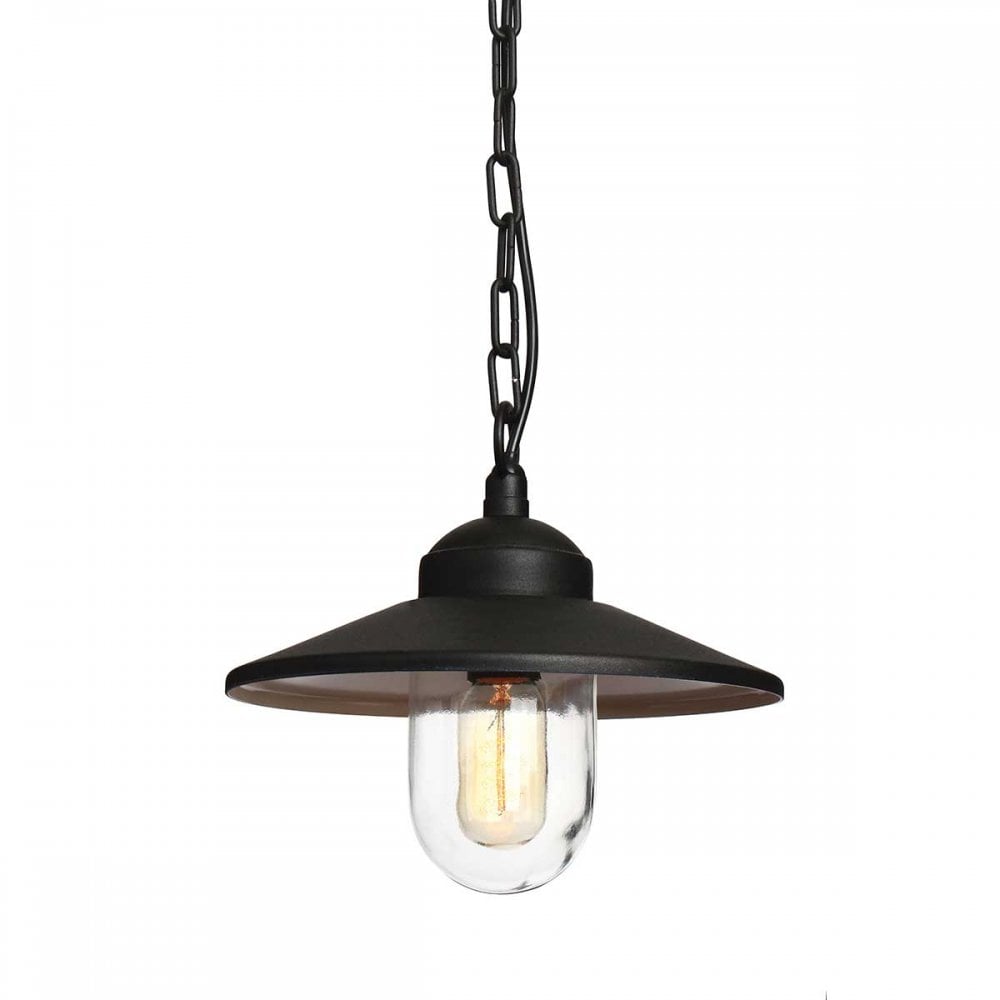KLAMPENBORG8-BK Klampenborg Outdoor 1 Light Chain Lantern Black