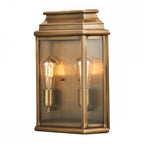 ST-MARTINS-L-BR St Martins Outdoor 2 Light Large Wall Lantern Aged Brass
