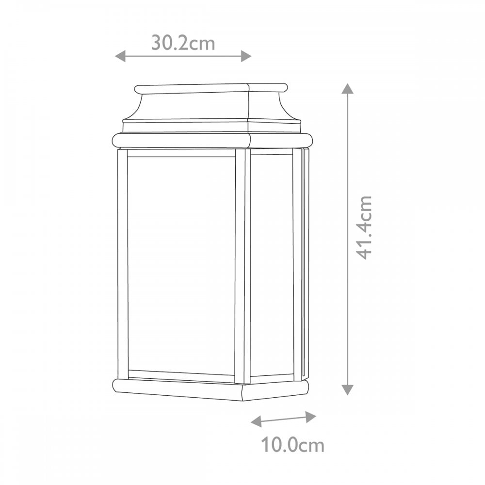 ST-MARTINS-L-BR St Martins Outdoor 2 Light Large Wall Lantern Aged Brass