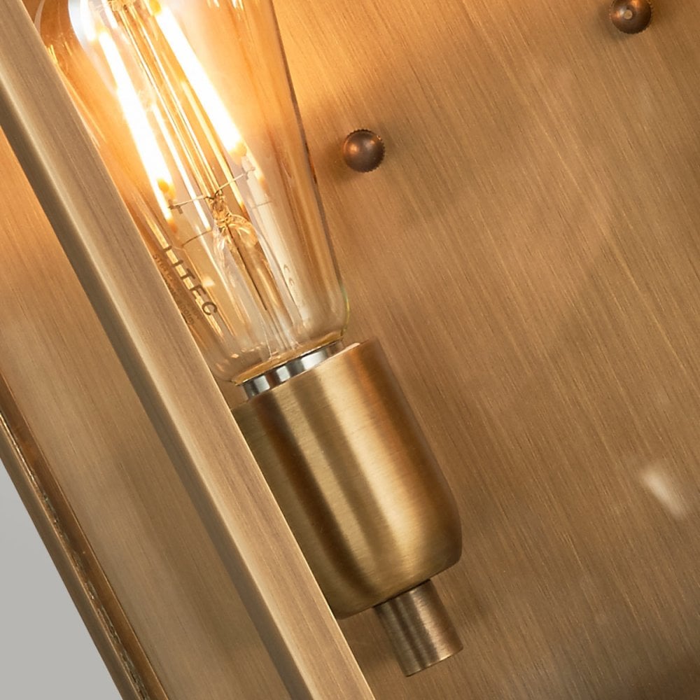 ST-MARTINS-L-BR St Martins Outdoor 2 Light Large Wall Lantern Aged Brass