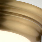 WELLAND-F-S-AB Welland Bathroom 1 Light Mini LED Flush Aged Brass (S)