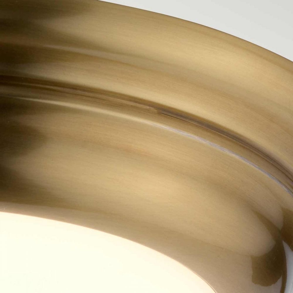 WELLAND-F-S-AB Welland Bathroom 1 Light Mini LED Flush Aged Brass (S)