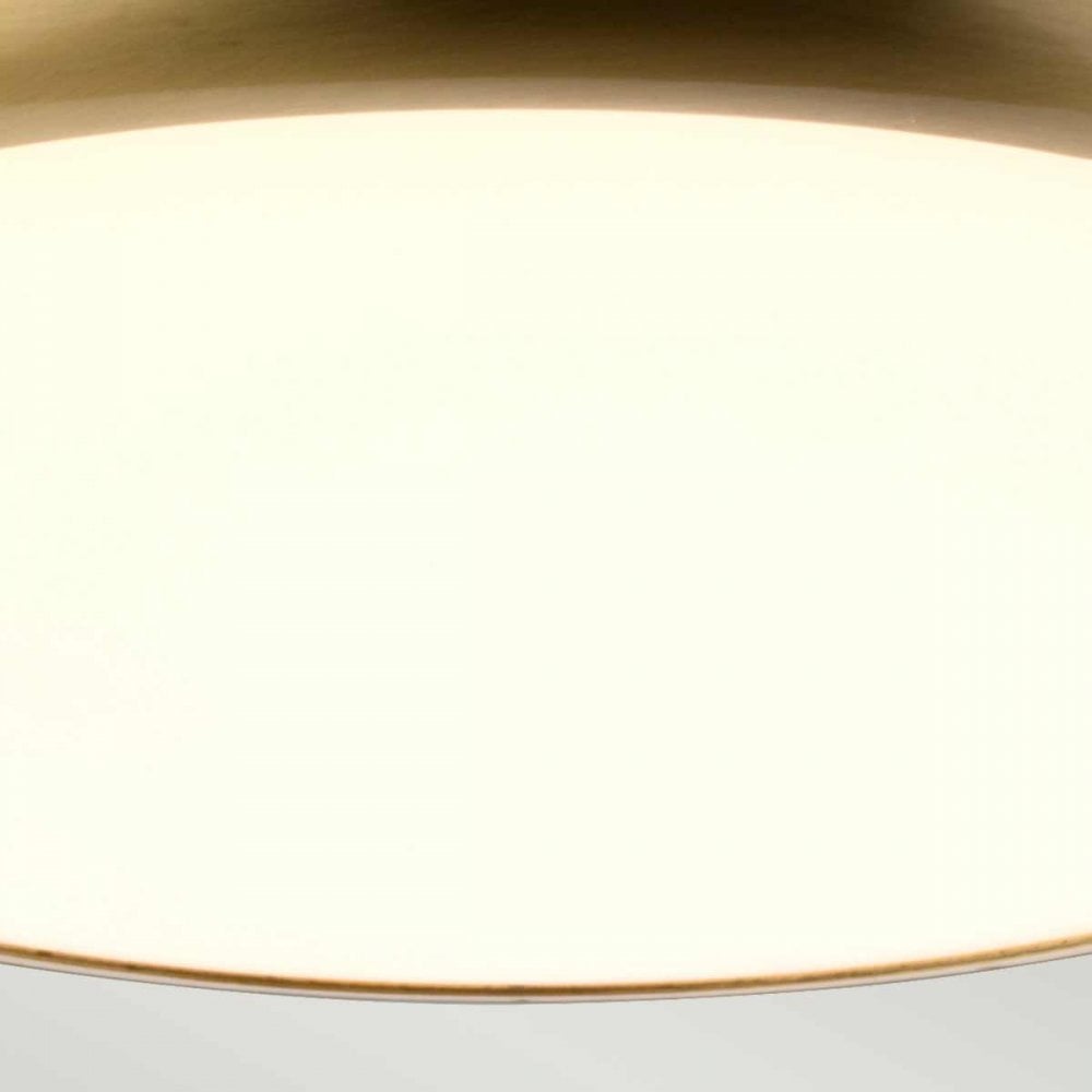 WELLAND-F-S-AB Welland Bathroom 1 Light Mini LED Flush Aged Brass (S)