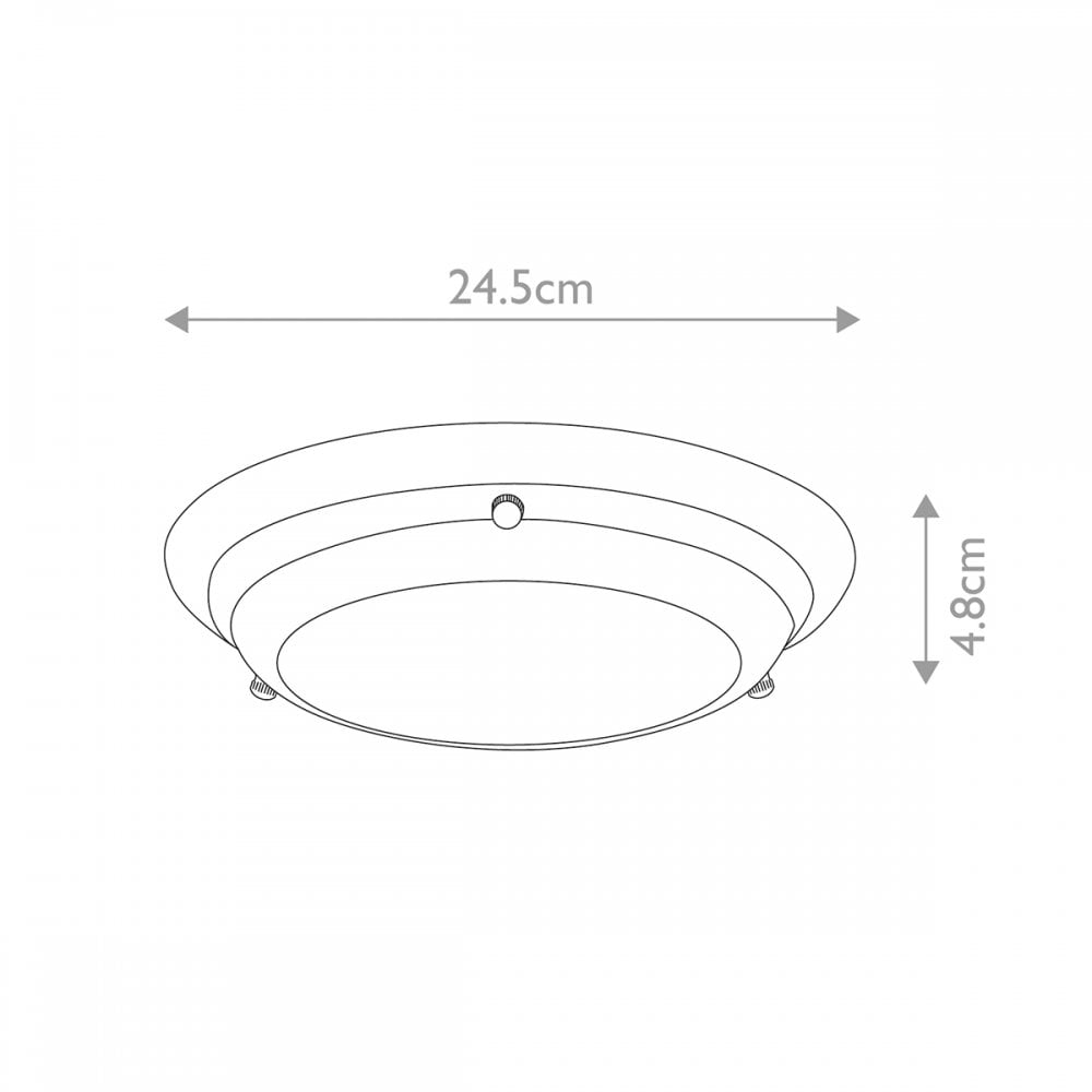 Welland Bathroom 1 Light Mini LED Flush Polished Chrome