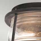 KL-ASHLANDBAY-F Ashland Bay Outdoor 2 Light Outdoor Ceiling Flush Weathered Zinc