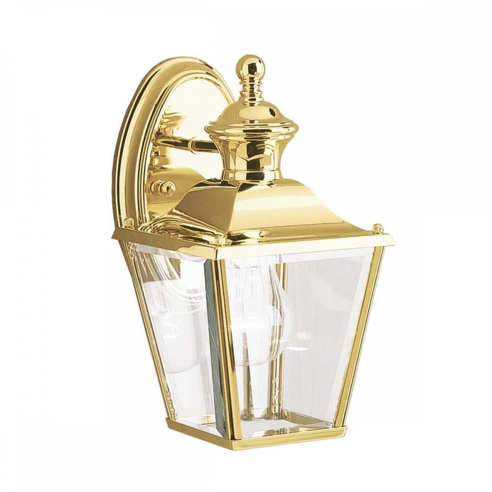KL-BAY-SHORE2-S Bay Shore Outdoor 1 Light Small Outdoor Wall Light Polished Brass