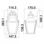 KL-BAY-SHORE2-S Bay Shore Outdoor 1 Light Small Outdoor Wall Light Polished Brass