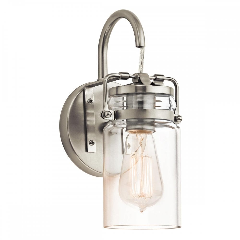 KL-BRINLEY1-NI Brinley 1 Light Wall Light Brushed Nickel