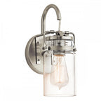 KL-BRINLEY1-NI Brinley 1 Light Wall Light Brushed Nickel