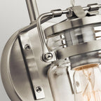 KL-BRINLEY1-NI Brinley 1 Light Wall Light Brushed Nickel