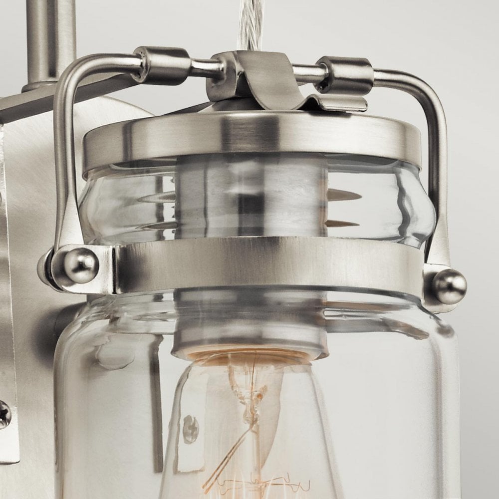 KL-BRINLEY1-NI Brinley 1 Light Wall Light Brushed Nickel
