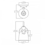 KL-CORA1-BATH Cora Bathroom 1 Light Wall Light Polished Chrome