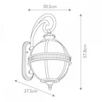 KL-HALLERON-2M Halleron Outdoor 3 Light Wall Lantern Londonderry