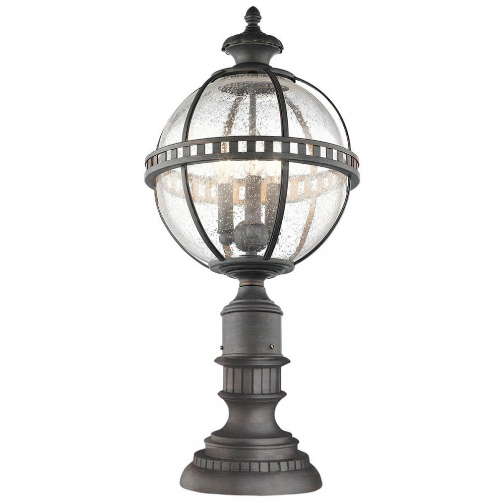 KL-HALLERON-3M Halleron Outdoor 3 Light Pedestal Lantern Londonderry
