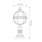 KL-HALLERON-3M Halleron Outdoor 3 Light Pedestal Lantern Londonderry