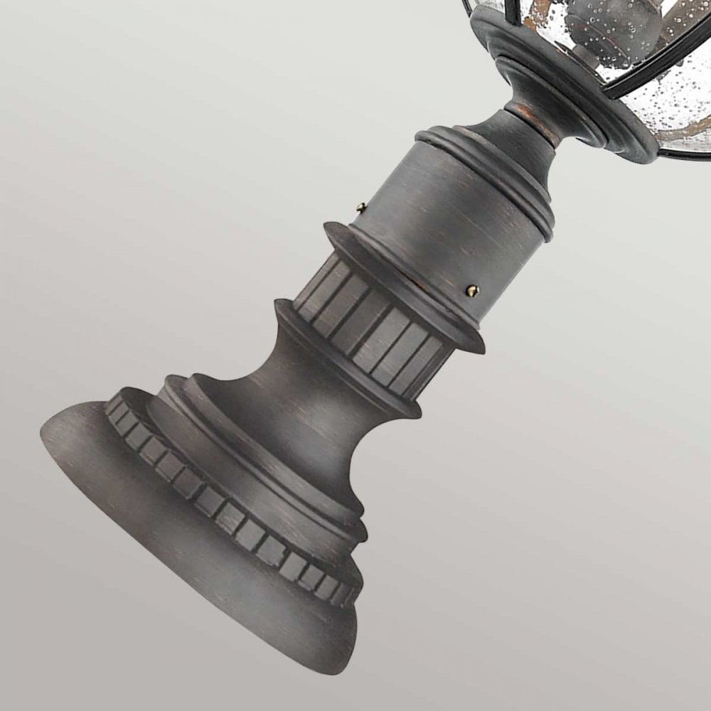 KL-HALLERON-3M Halleron Outdoor 3 Light Pedestal Lantern Londonderry