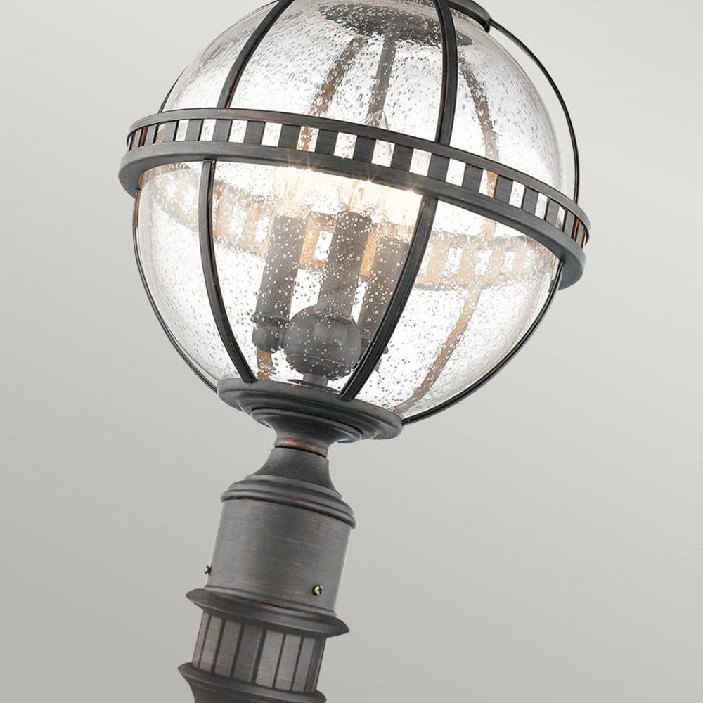 KL-HALLERON-3M Halleron Outdoor 3 Light Pedestal Lantern Londonderry