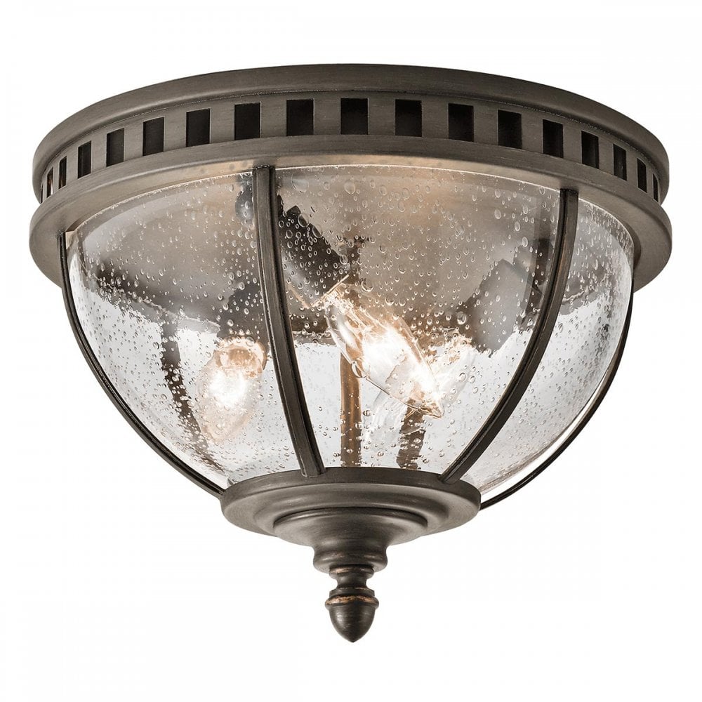 KL-HALLERON-F Halleron Outdoor 3 Light Ceiling Flush Londonderry