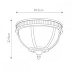 KL-HALLERON-F Halleron Outdoor 3 Light Ceiling Flush Londonderry