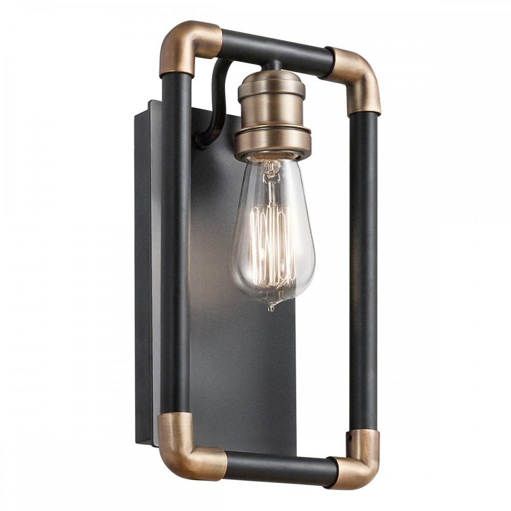 KL-IMAHN1 Imahn 1 Light Wall Light Black and Natural Brass