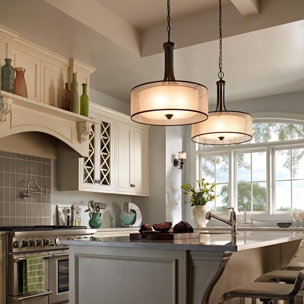 KL-LACEY-P-L-MB Lacey 4 Light Large Pendant Mission Bronze