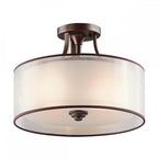 KL-LACEY-SF-MB Lacey 3 Light Small Semi-Flush Mission Bronze