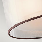 KL-LACEY-SF-MB Lacey 3 Light Small Semi-Flush Mission Bronze
