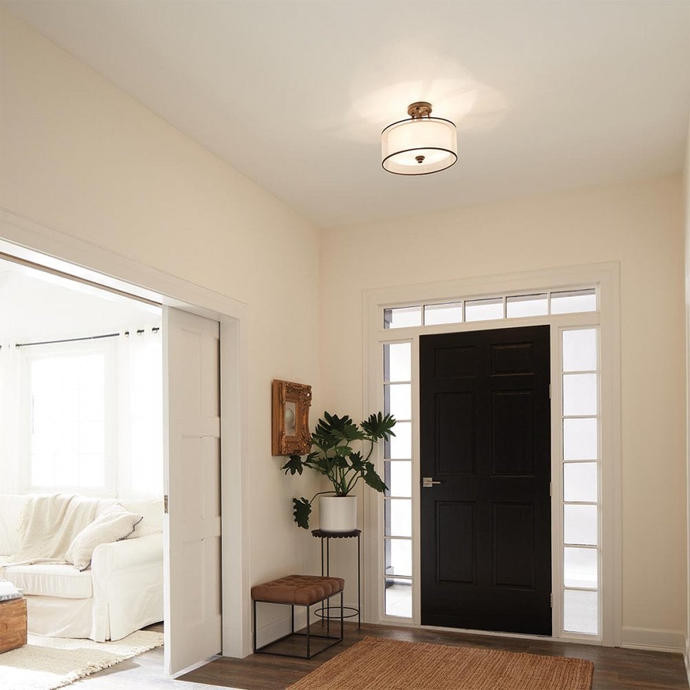 KL-LACEY-SF-MB Lacey 3 Light Small Semi-Flush Mission Bronze