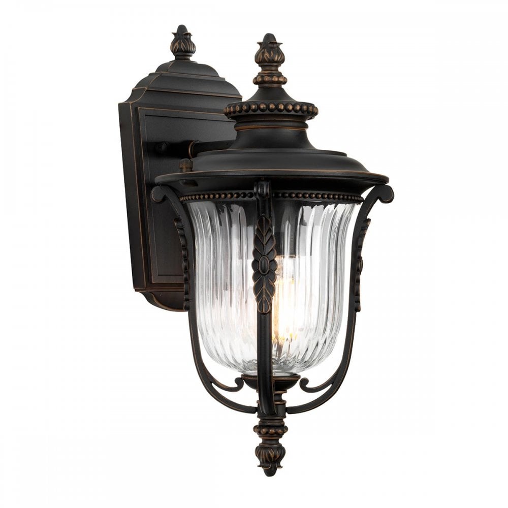 KL-LUVERNE2-S Luverne Outdoor 1 Light Small Wall Lantern Rubbed Bronze