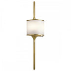 KL-MONA-L-NBR Mona Bathroom 2 Light Wall Light Natural Brass