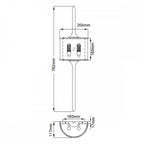 KL-MONA-L-NBR Mona Bathroom 2 Light Wall Light Natural Brass