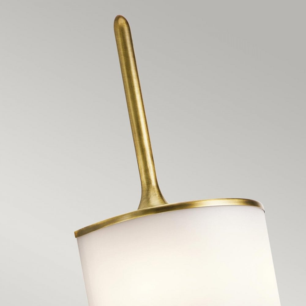 KL-MONA-L-NBR Mona Bathroom 2 Light Wall Light Natural Brass
