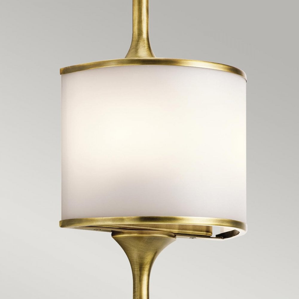 KL-MONA-L-NBR Mona Bathroom 2 Light Wall Light Natural Brass