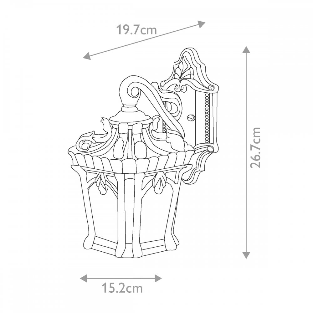 KL-TOURNAI2-S Tournai Outdoor 1 Light Small Wall Lantern Londonderry