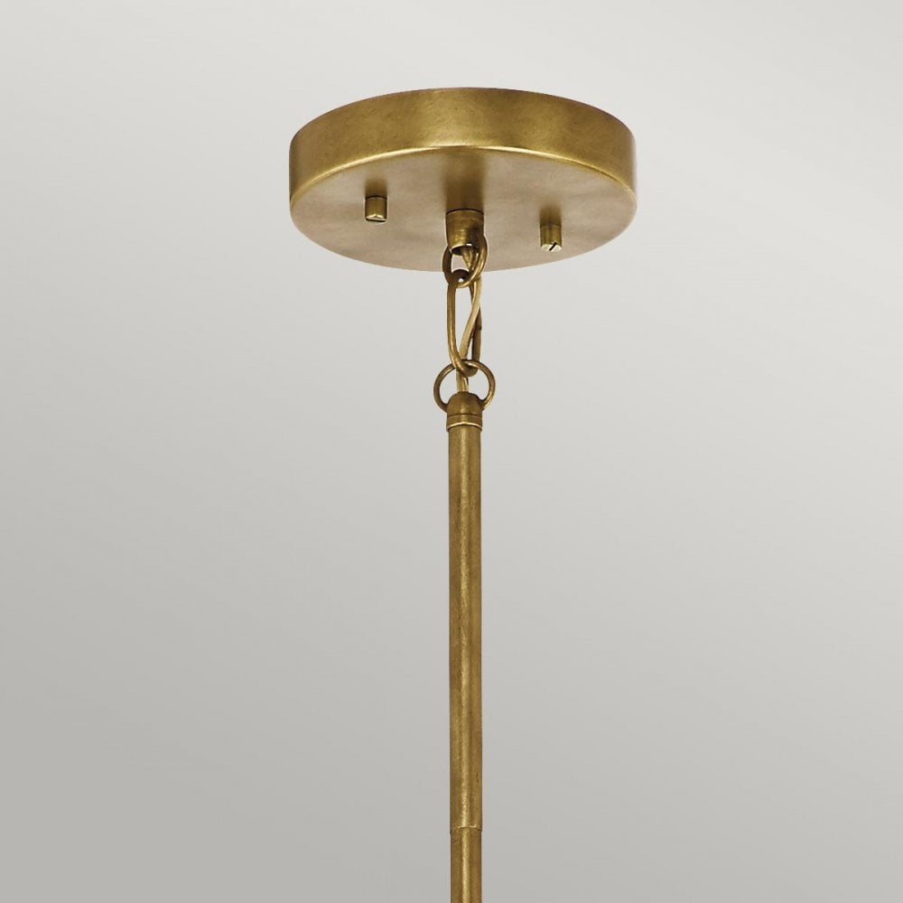 KL-ASTER-P-NBR Aster 3 Light Pendant Natural Brass