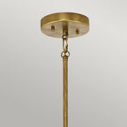 KL-ASTER-P-NBR Aster 3 Light Pendant Natural Brass