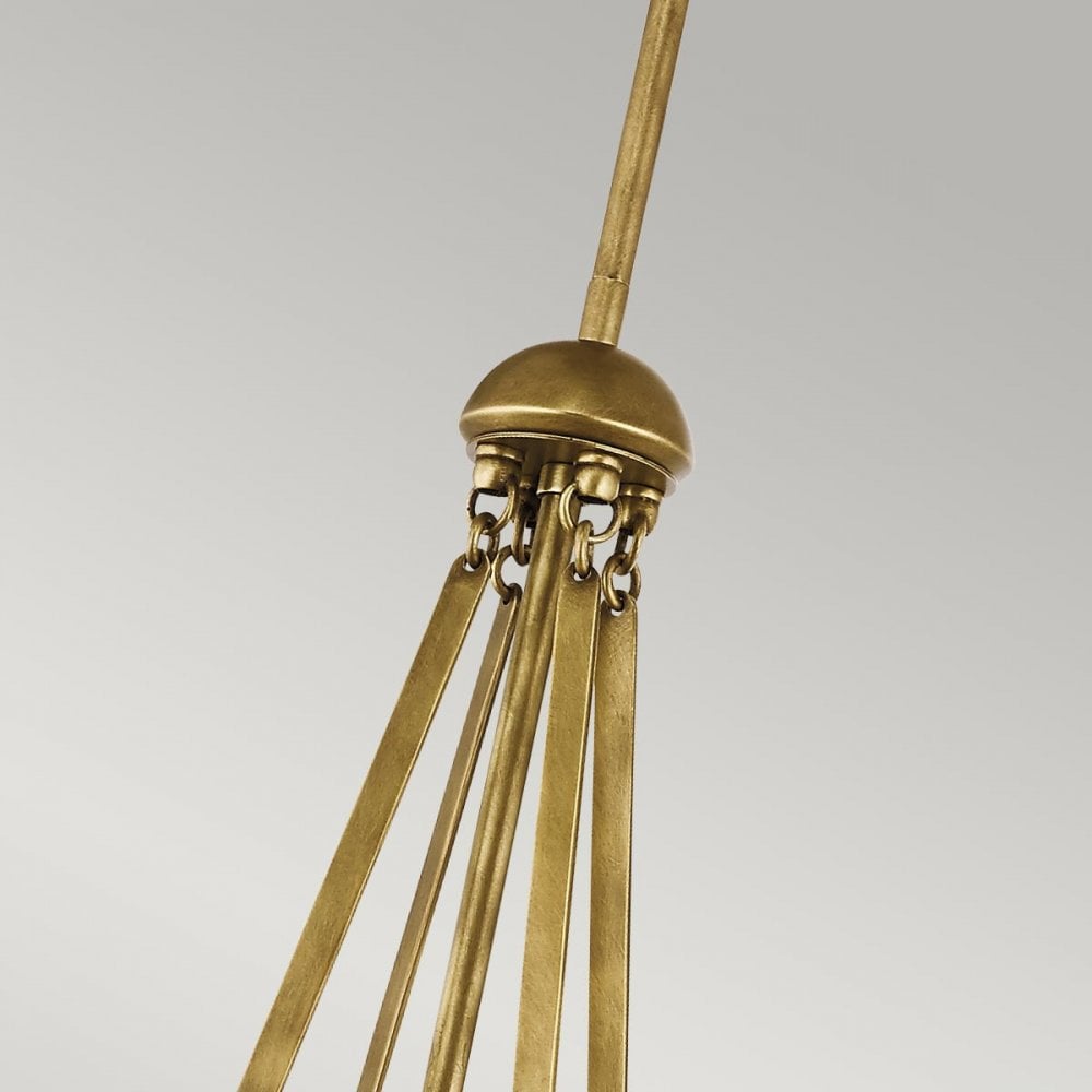 KL-ASTER-P-NBR Aster 3 Light Pendant Natural Brass