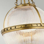 KL-ASTER-P-NBR Aster 3 Light Pendant Natural Brass