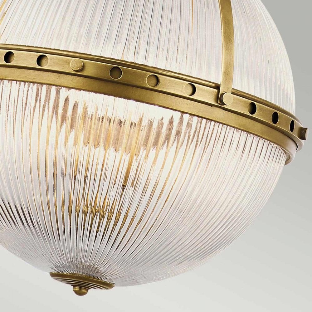 KL-ASTER-P-NBR Aster 3 Light Pendant Natural Brass