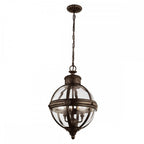 FE-ADAMS-3P-BRZ Adams 3 Light Pendant Chandelier British Bronze