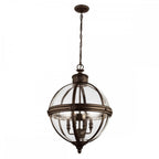 FE-ADAMS-4P-BRZ Adams 4 Light Pendant Chandelier British Bronze