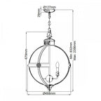 FE-ADAMS-4P-BRZ Adams 4 Light Pendant Chandelier British Bronze