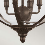 FE-ADAMS-4P-BRZ Adams 4 Light Pendant Chandelier British Bronze