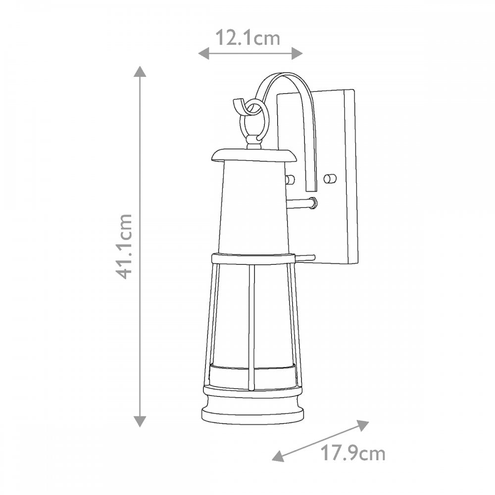 FE-CHELSEAHBR2 Chelsea Harbor Outdoor 1 Light Wall Lantern Storm Cloud