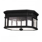 FE-COTSLN-F-BK Cotswold Lane Outdoor 2 Light Flush Ceiling Mount Black