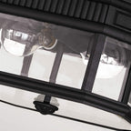 FE-COTSLN-F-BK Cotswold Lane Outdoor 2 Light Flush Ceiling Mount Black