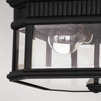 FE-COTSLN-F-BK Cotswold Lane Outdoor 2 Light Flush Ceiling Mount Black