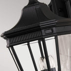 FE-COTSLN2-L-BK Cotswold Lane Outdoor 3 Light Large Wall Lantern Black