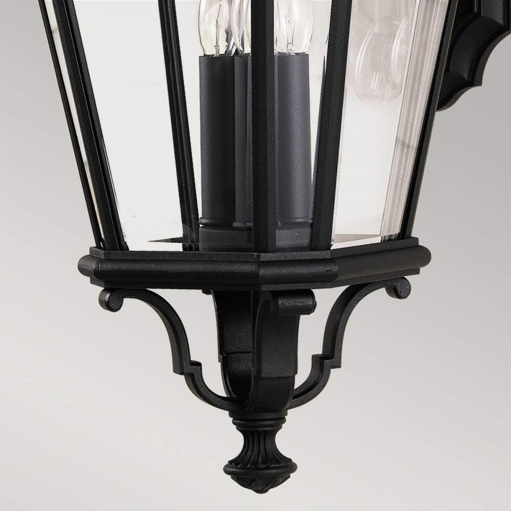 FE-COTSLN2-L-BK Cotswold Lane Outdoor 3 Light Large Wall Lantern Black